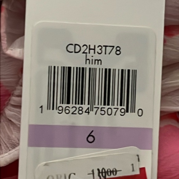 Calvin Klein Womens Pink Chiffon Floral Summer Midi Dress NWOT size 6 - Picture 11 of 11